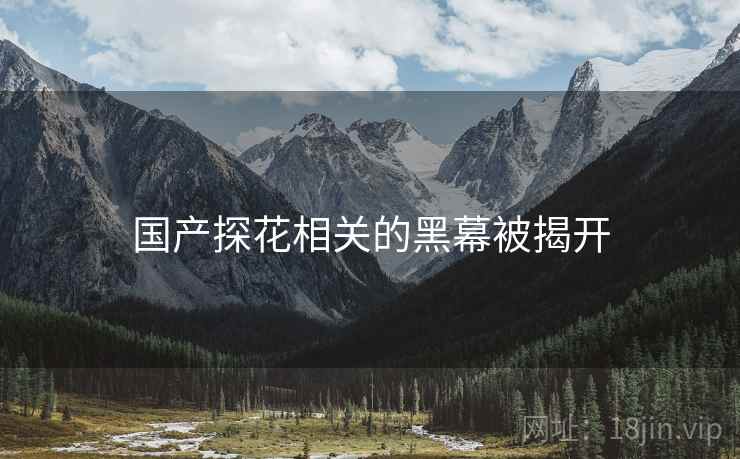 国产探花相关的黑幕被揭开 国产探花相关的黑幕被揭开