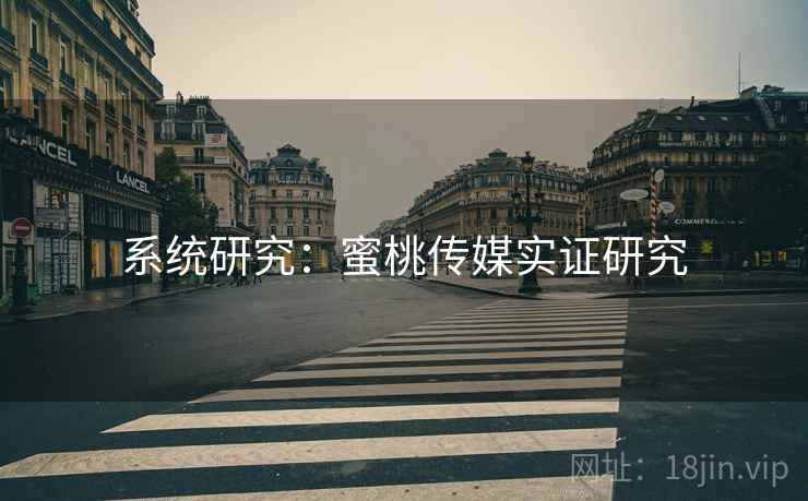 系统研究:蜜桃传媒实证研究