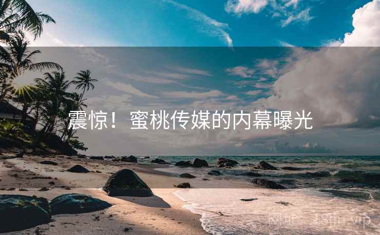 震惊!蜜桃传媒的内幕曝光 震惊!蜜桃传媒的内幕曝光